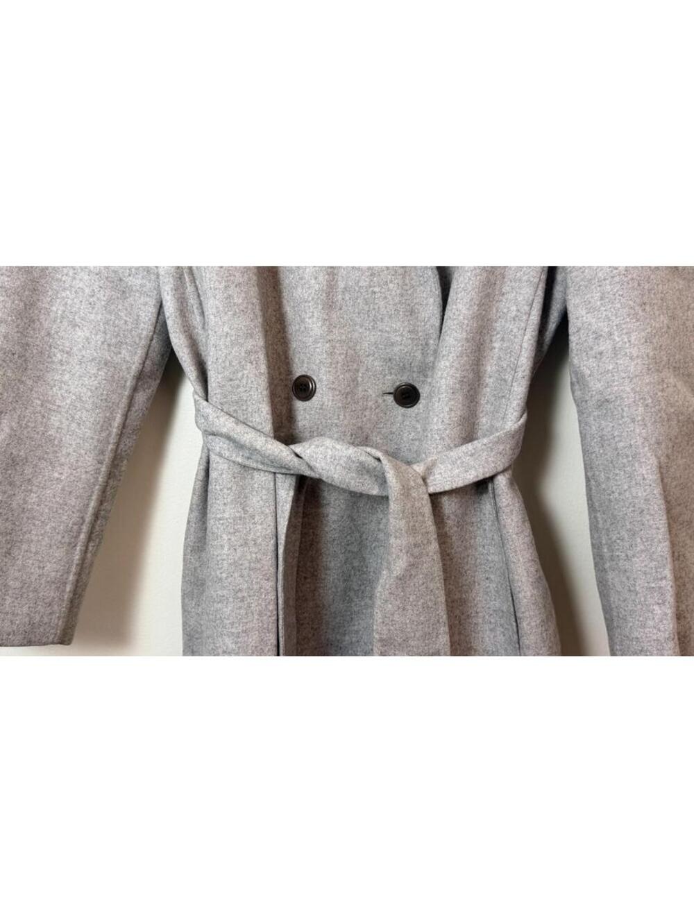 FERAUD CASHMERE BLEND TRENCH HEATHER GRAY COAT 10 - Picture 3 of 12